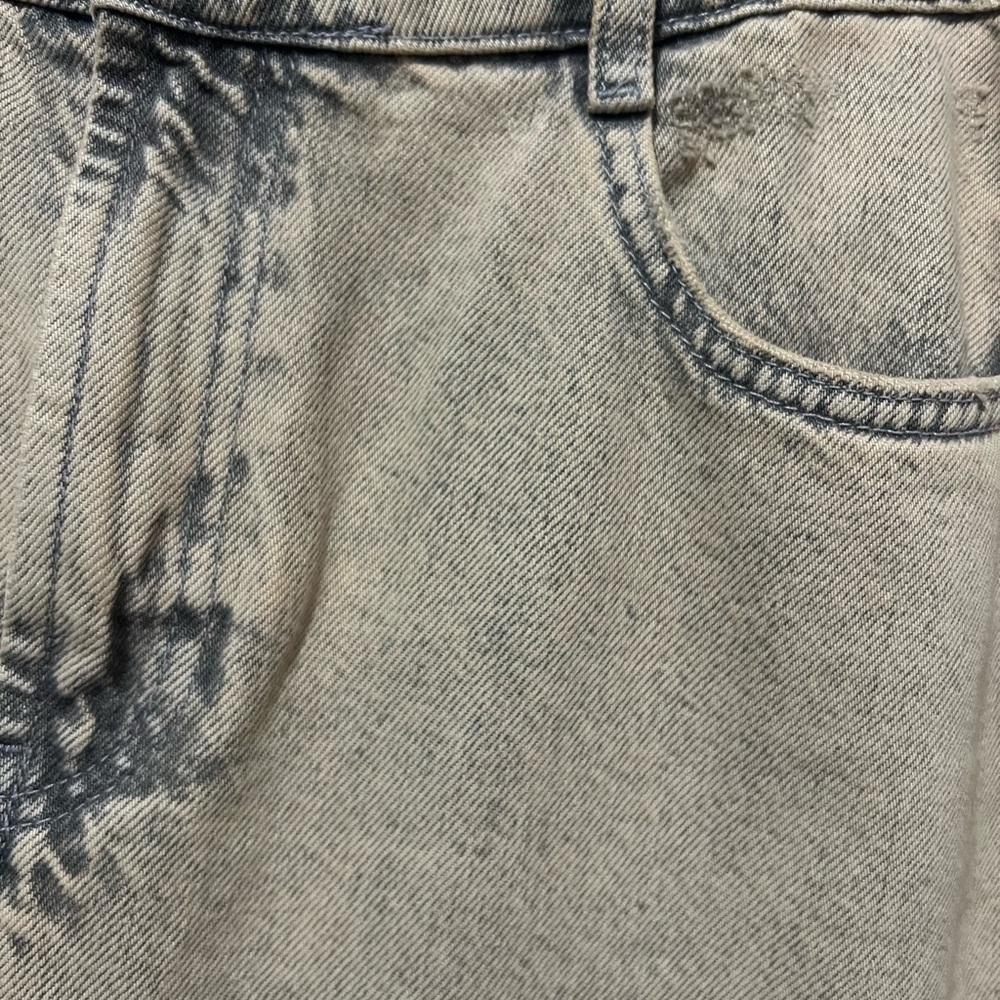 Zara Women's Overdyed Frayed Denim Mid Rise A-line Midi Skirt Size M - Picture 5 of 7